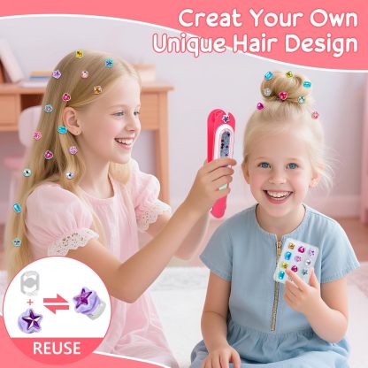 Hair Gem Stamper Kit – Bling Hair Jewels for Girls Toys, Hair Styling Tool