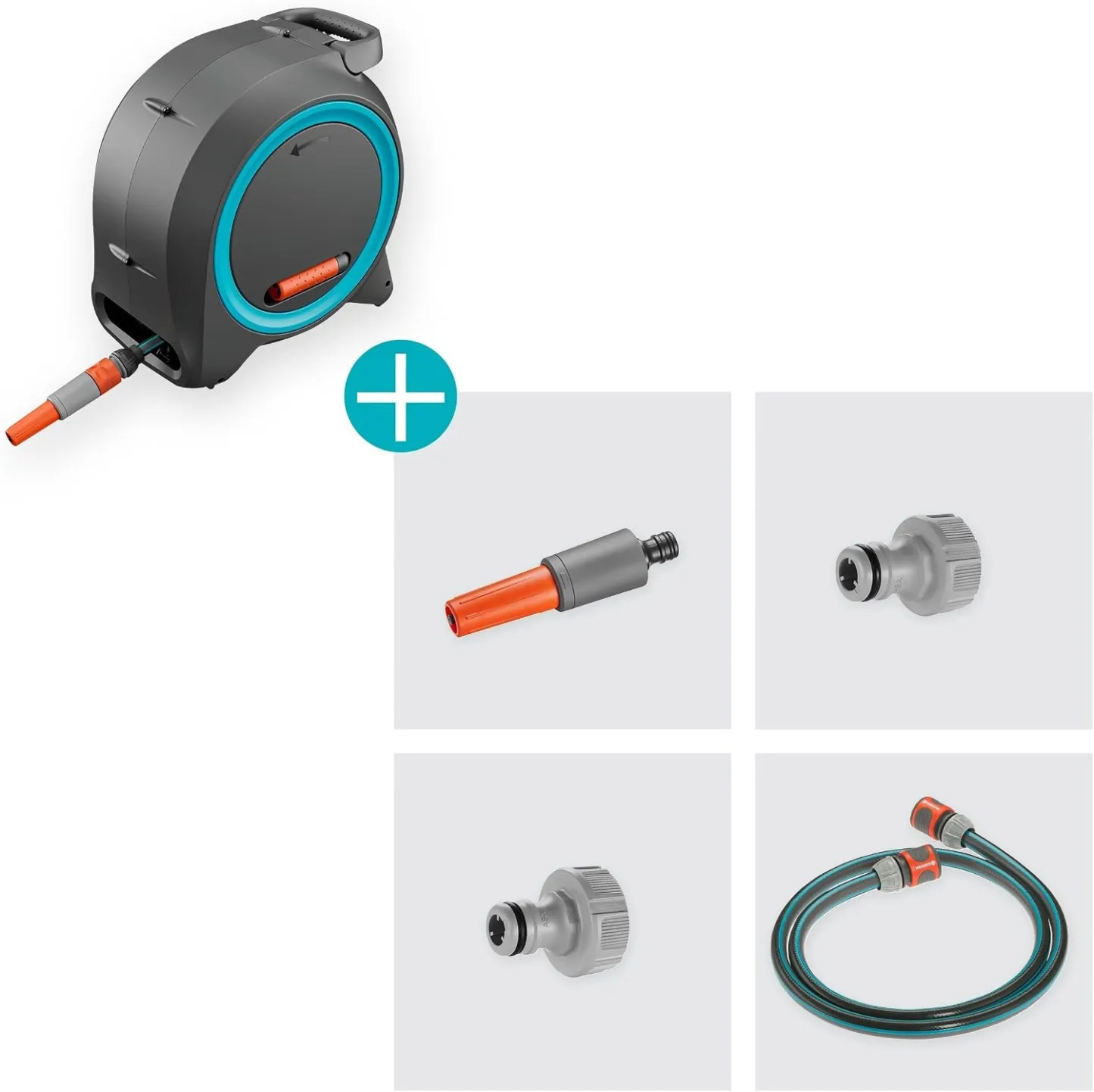 Portable Retractable Garden Hose Reel Box with 25m Hose