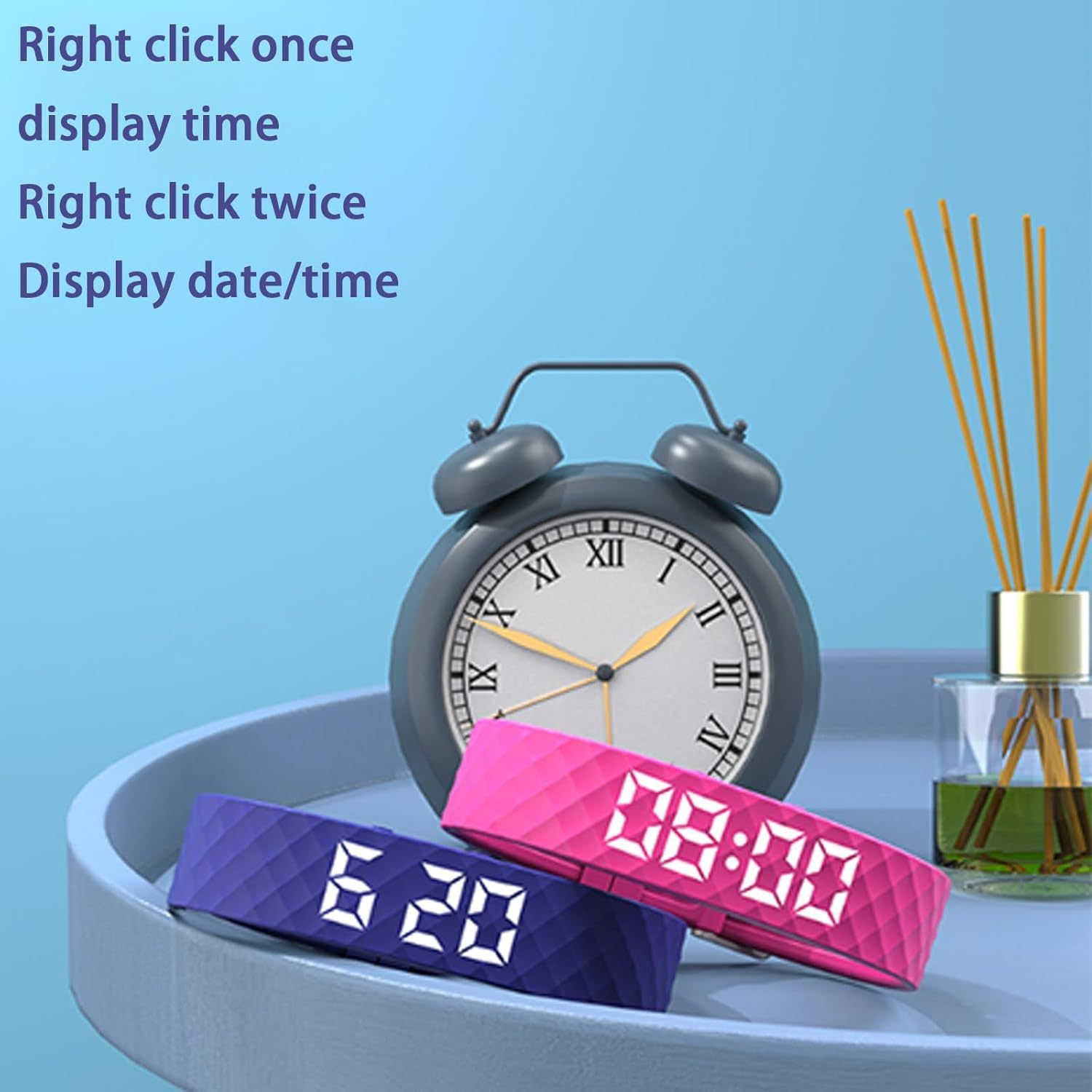 Alarm Vibrating Watch – Silent Vibration Shake Wake ADHD Medication Reminder