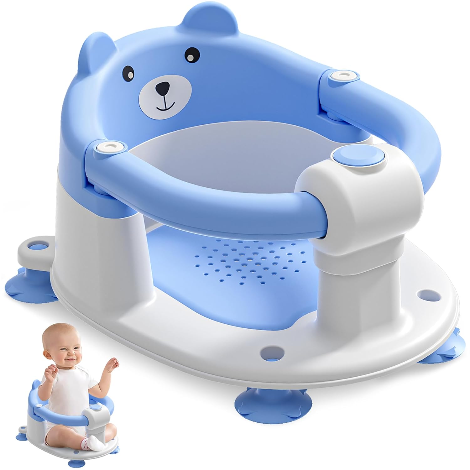Baby Bath Seat for Babies 6 Months & Up – Non-Slip Toddler Bath Seat