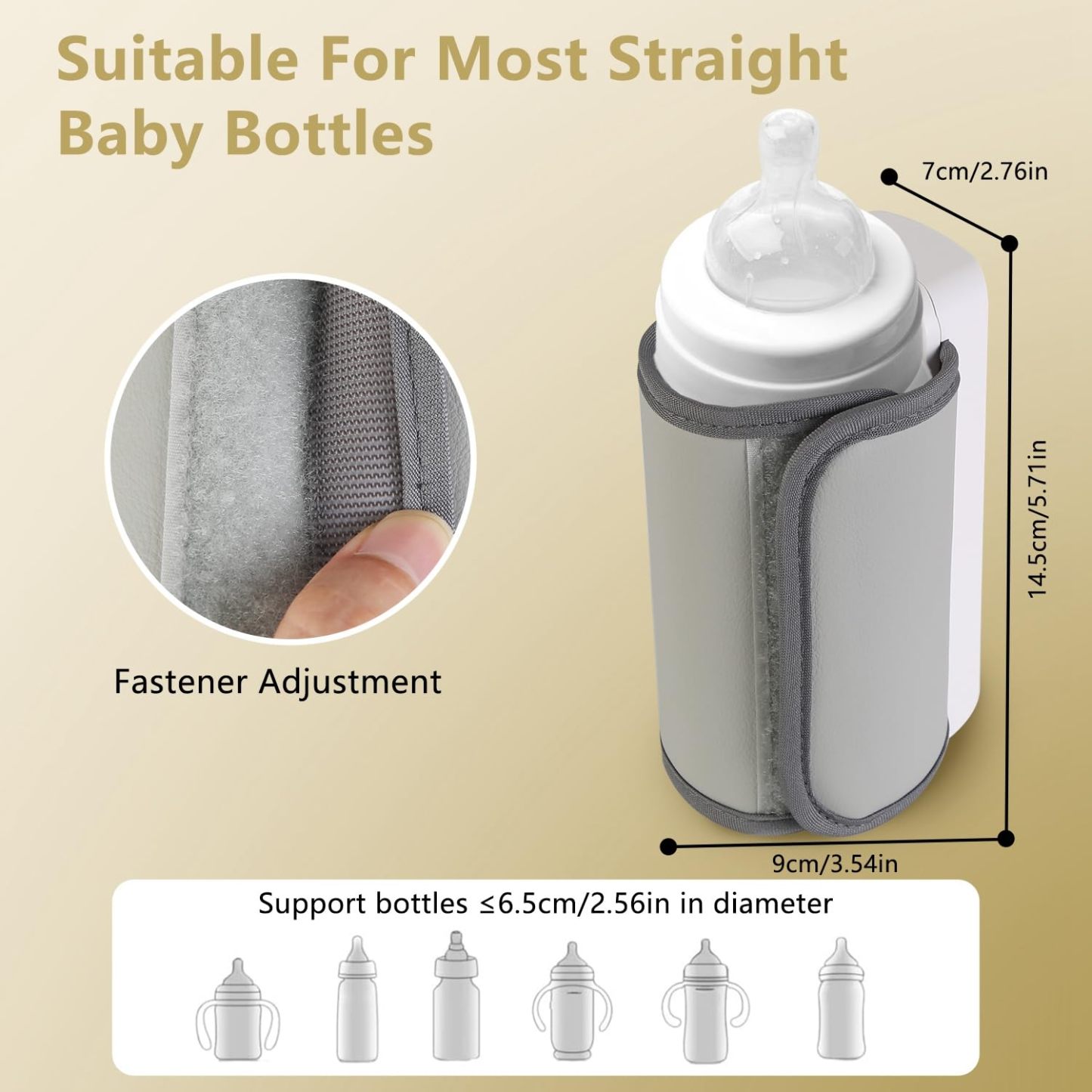Portable travel bottle warmer, 6000mAh rechargeable
