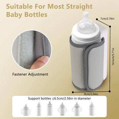Portable travel bottle warmer, 6000mAh rechargeable