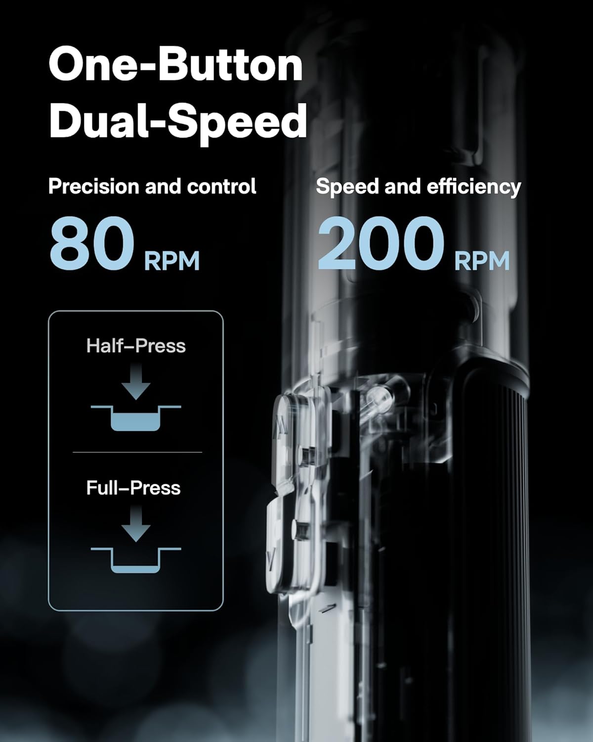 Electric screwdriver, smart display, 6 torque settings