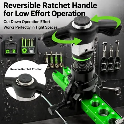 Manual Eccentric Flaring Tool Kit for Copper Tubing and HVAC Refrigeration Repair