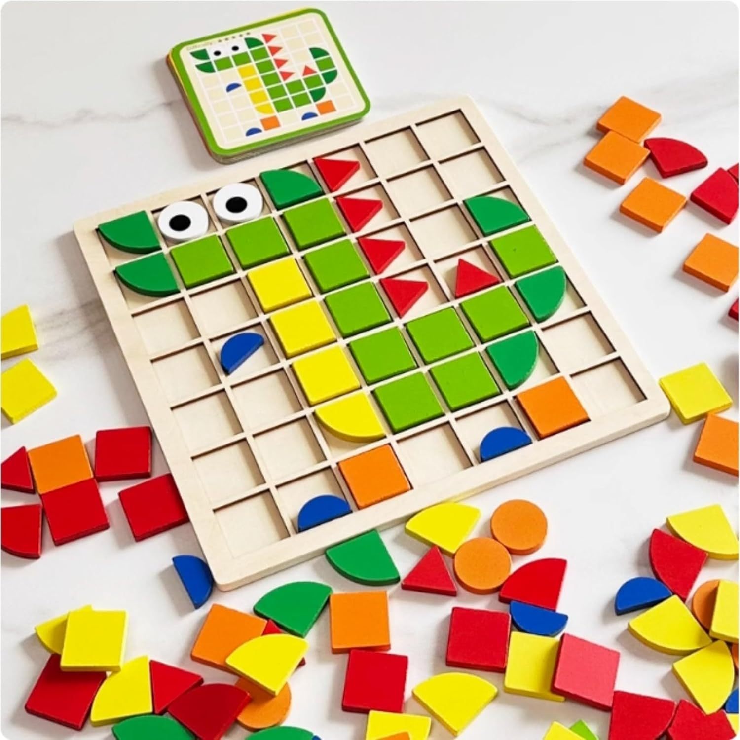 Dementia Activities for Seniors – 120 Pieces Wooden Matching Puzzle Games for Elderly