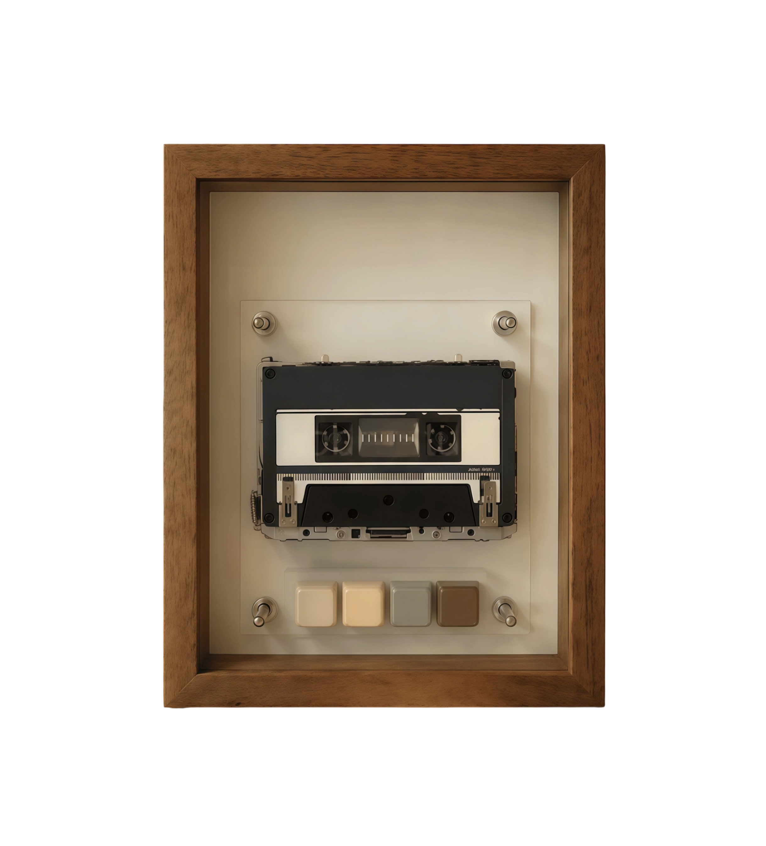 Vintage Cassette Player Display Frame