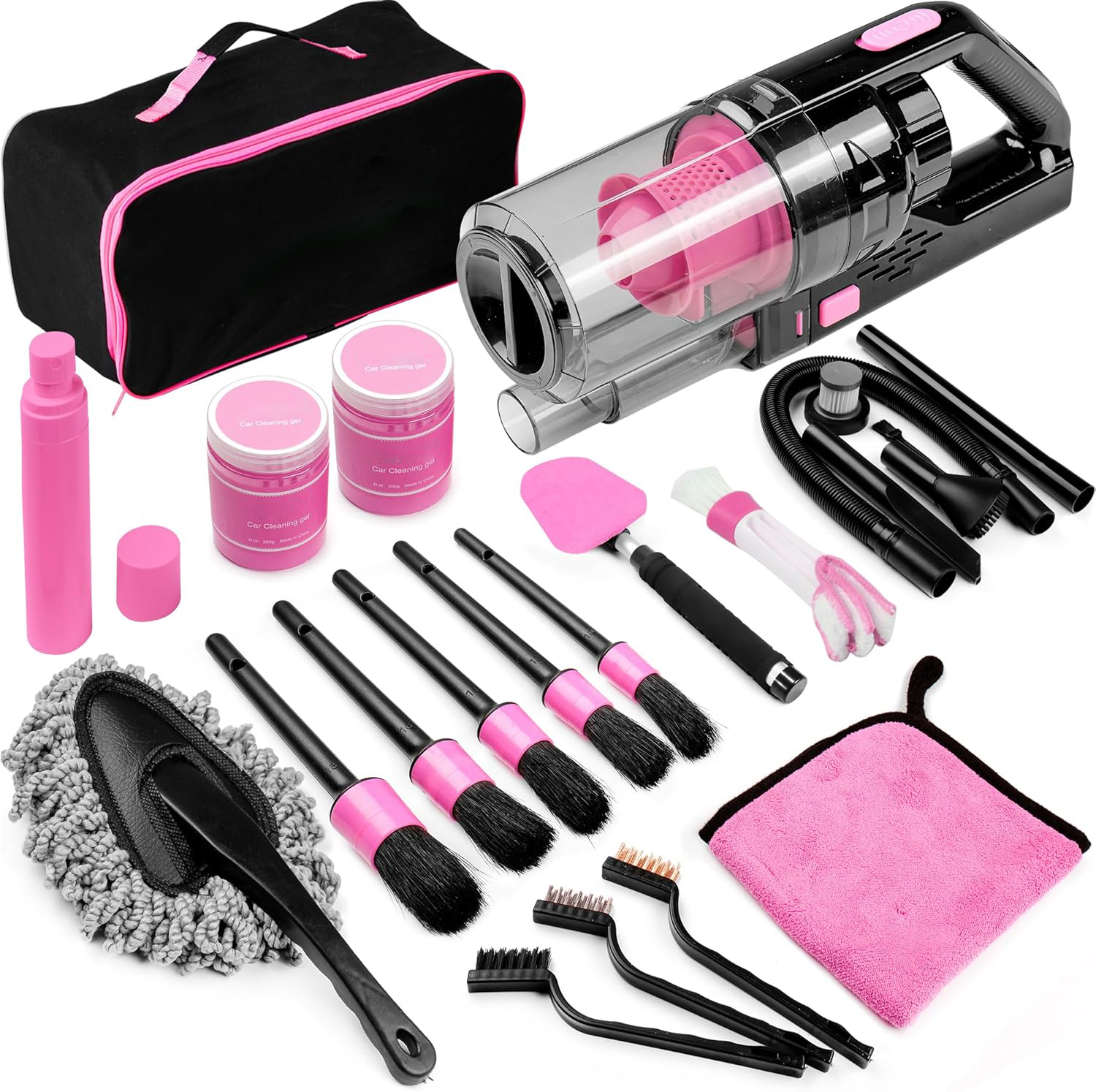 Car Interior Cleaning Tool Set — Windshield & Dashboard Detail Cleaner Kit