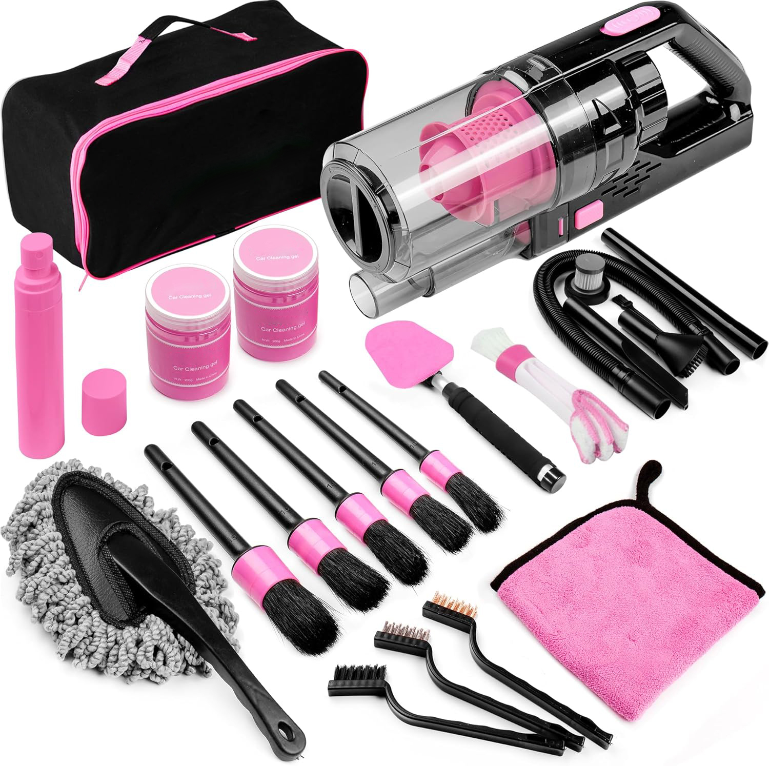Car Interior Cleaning Tool Set — Windshield & Dashboard Detail Cleaner Kit
