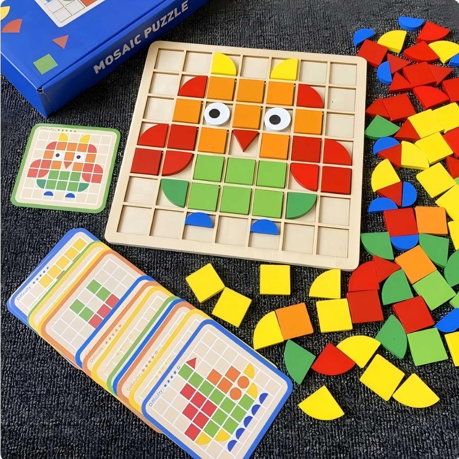 Dementia Activities for Seniors – 120 Pieces Wooden Matching Puzzle Games for Elderly