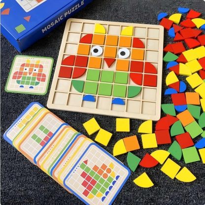 Dementia Activities for Seniors – 120 Pieces Wooden Matching Puzzle Games for Elderly