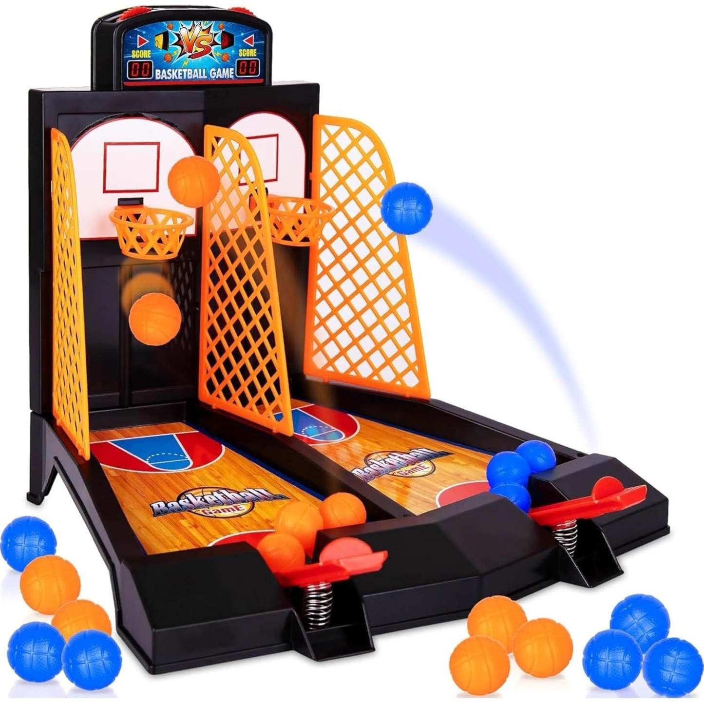 Mini Basketball Game Set – Includes 20 Mini Basketballs, Desktop Game for Kids and Adults