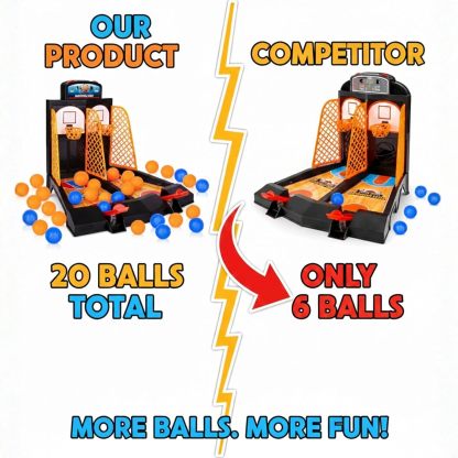 Mini Basketball Game Set – Includes 20 Mini Basketballs, Desktop Game for Kids and Adults