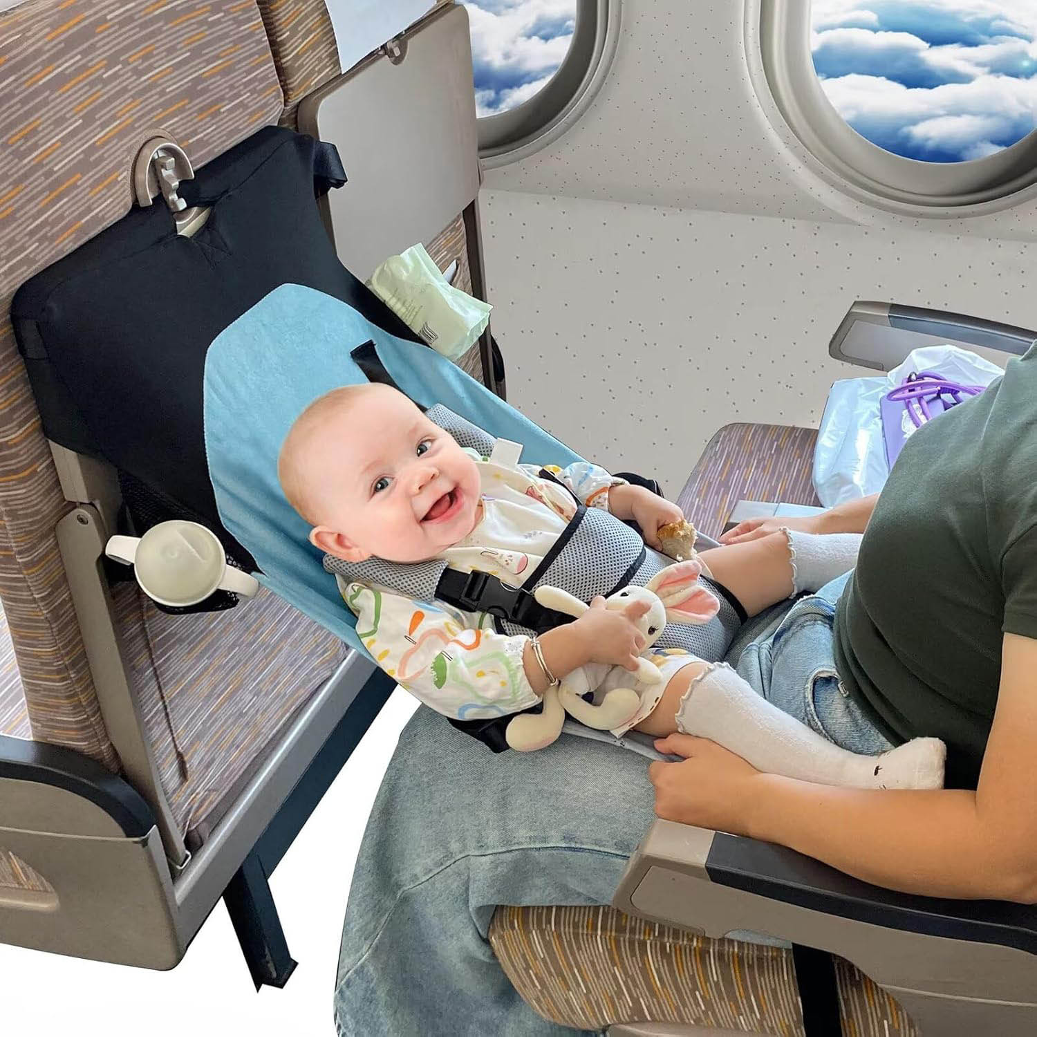 Baby Airplane Bed – Portable Plane Seat Foot Rest Extender