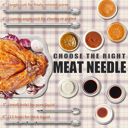 Stainless Steel Meat Syringe Set