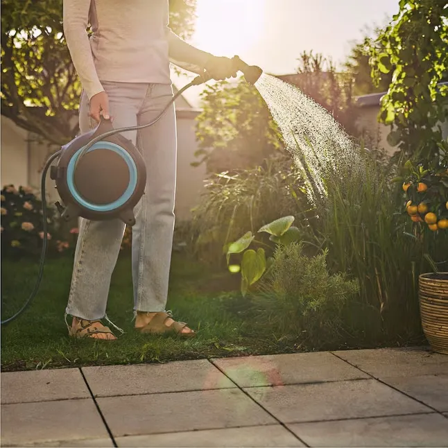 Portable Retractable Garden Hose Reel Box with 25m Hose
