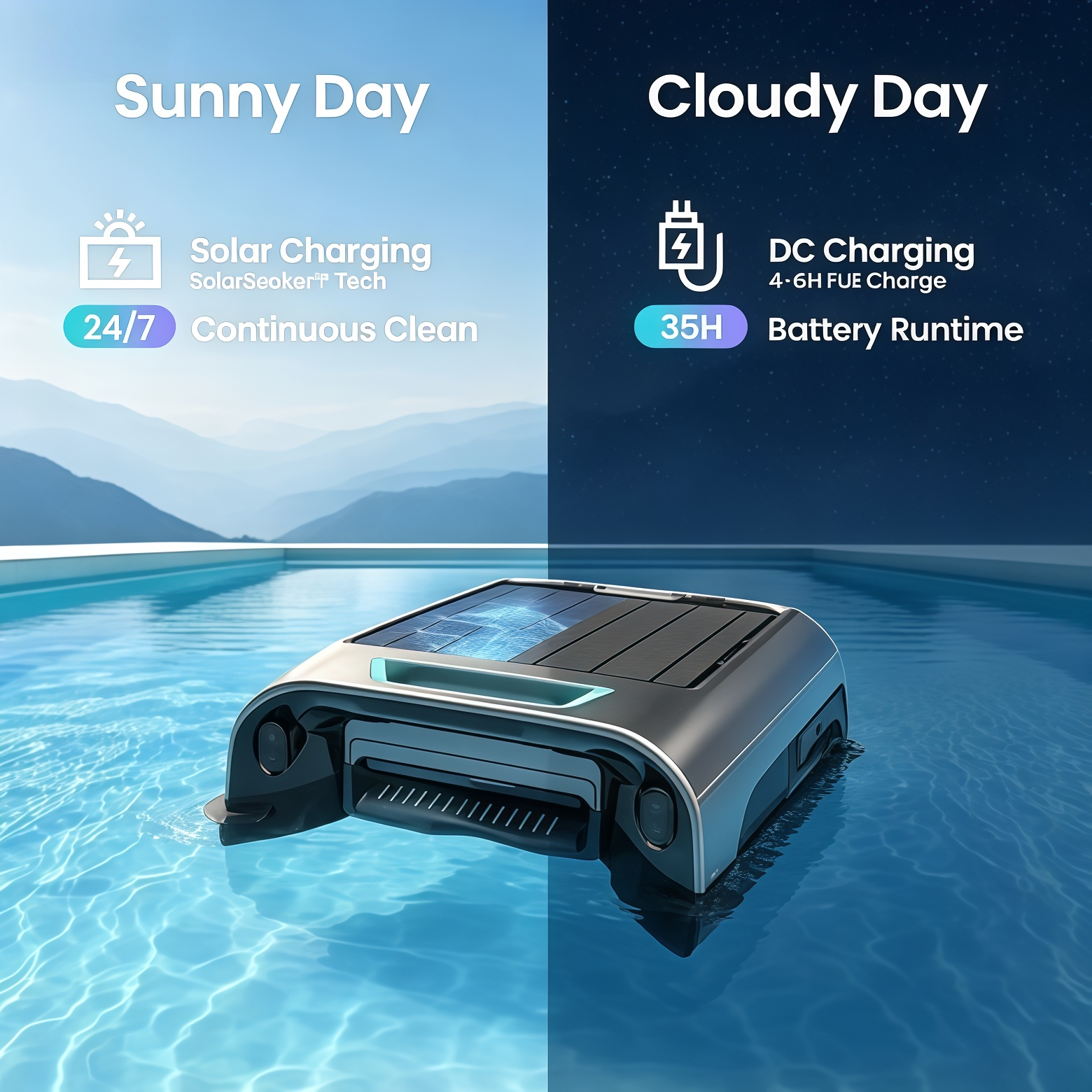 Cordless Robotic Pool Skimmer