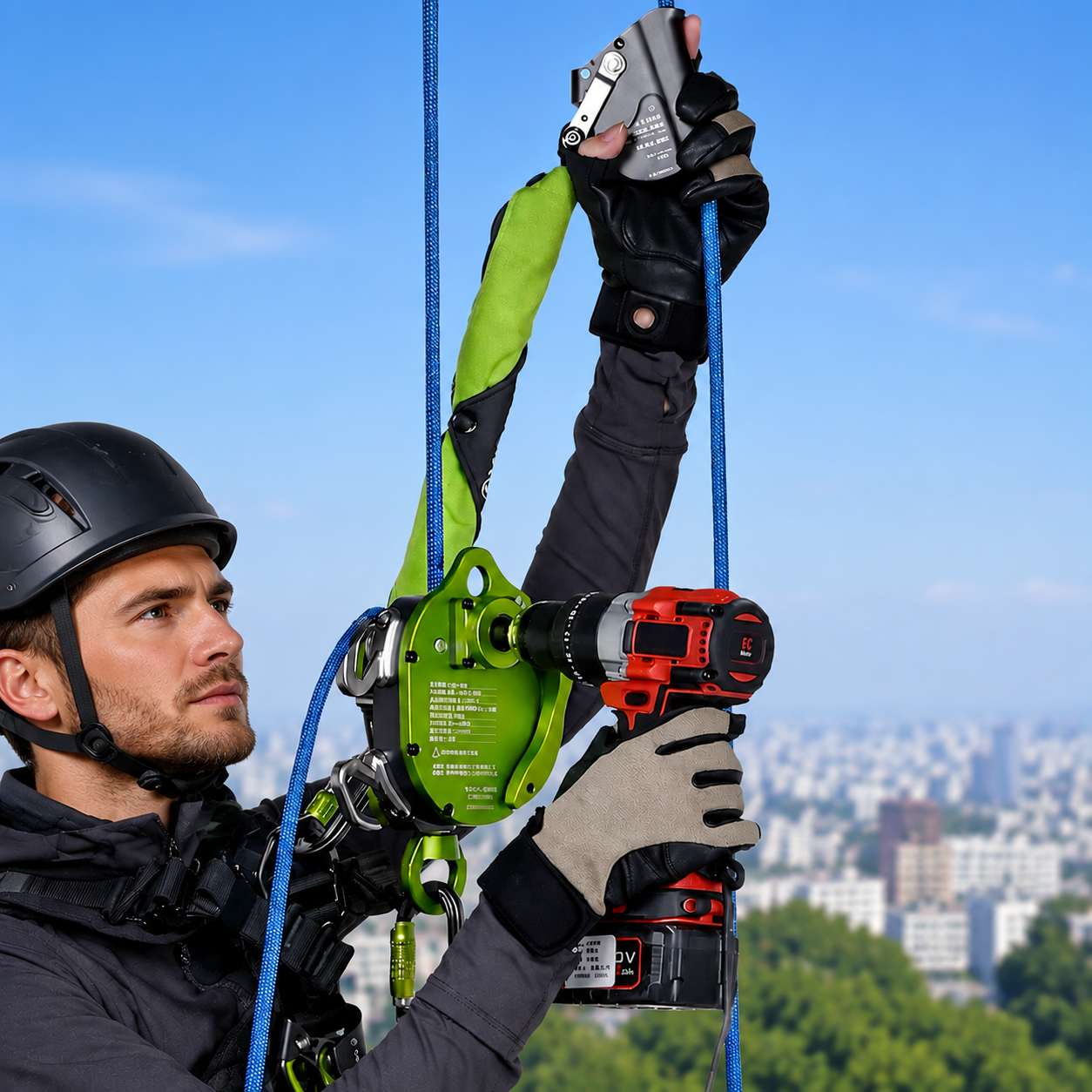 Professional Electric Rope Ascender for Climbing & Lifting