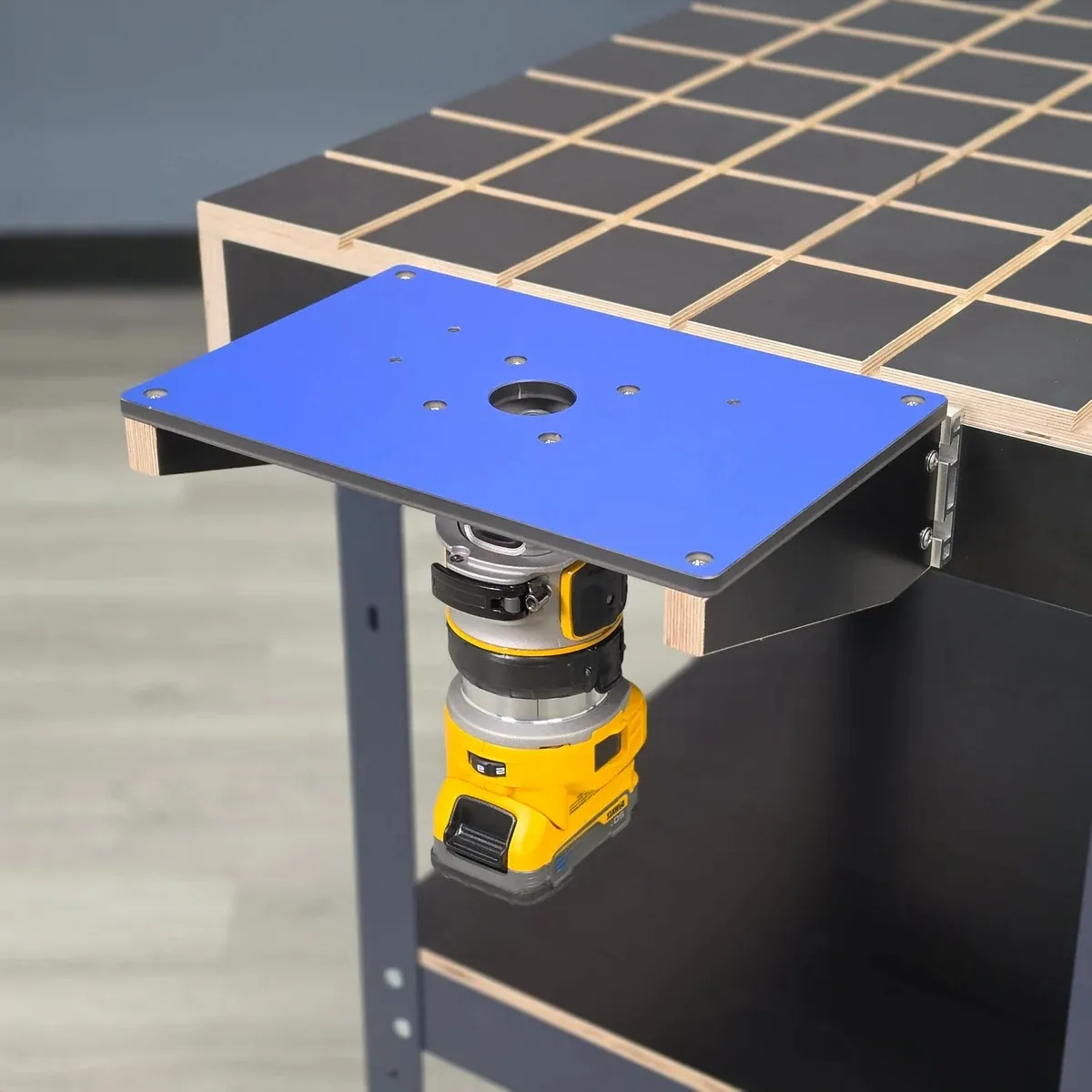 Compact Trim Router Table — Phenolic Top & Aluminum T-Track