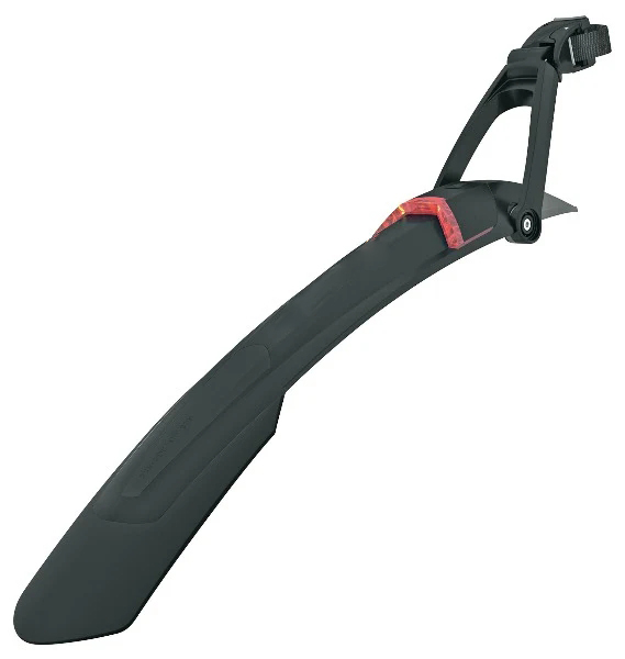 Rear Bike Fender with LED Light — Quick Release Cycling Mudguard