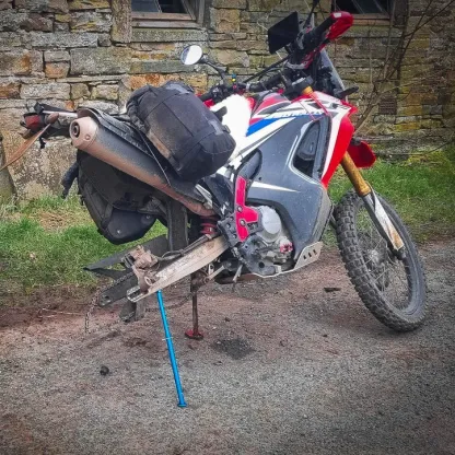 Ultralight Enduro Trail Jack Stand for Motorcycle Adventure Maintenance
