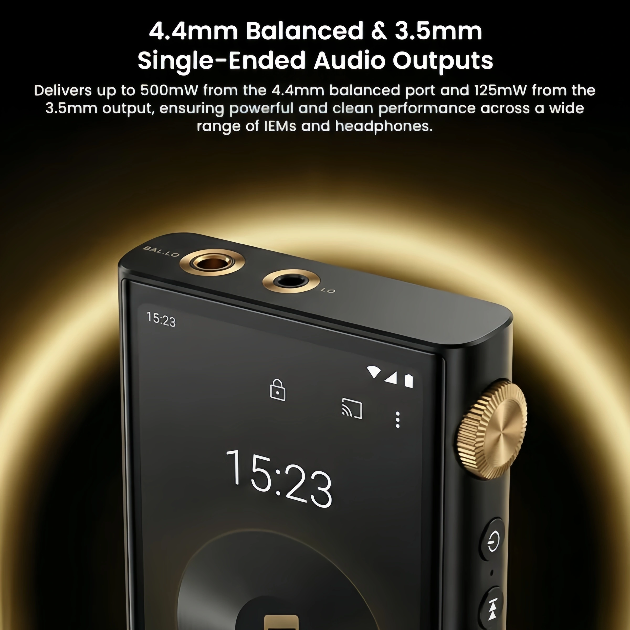 Portable Hi-Fi Digital Audio Player-High Resolution Music Experience with Android Streaming