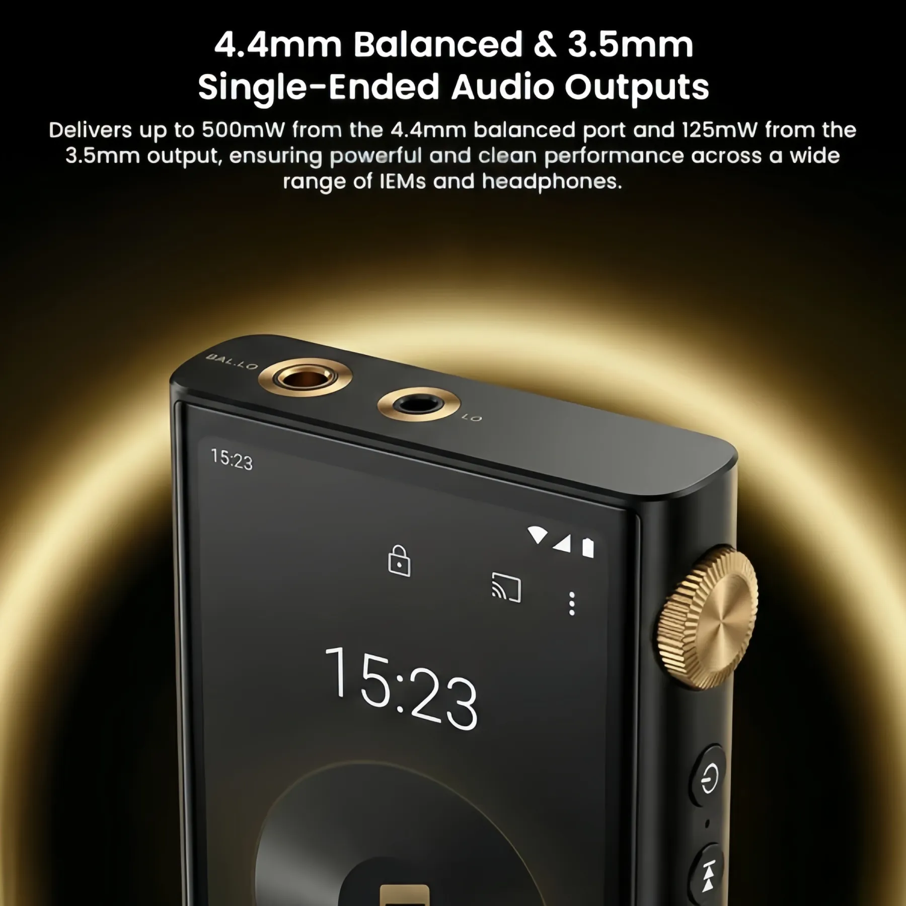 Portable Hi-Fi Digital Audio Player-High Resolution Music Experience with Android Streaming