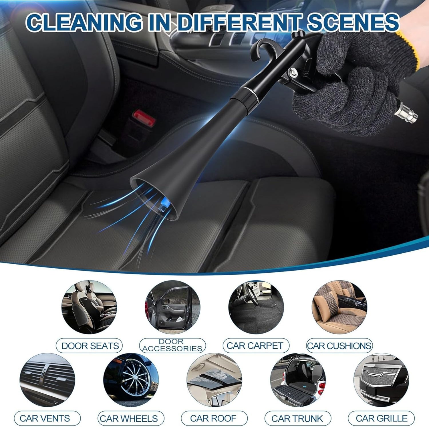 High-pressure car cleaning gun