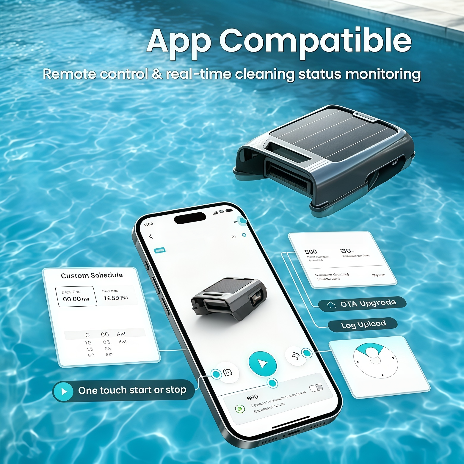 Cordless Robotic Pool Skimmer