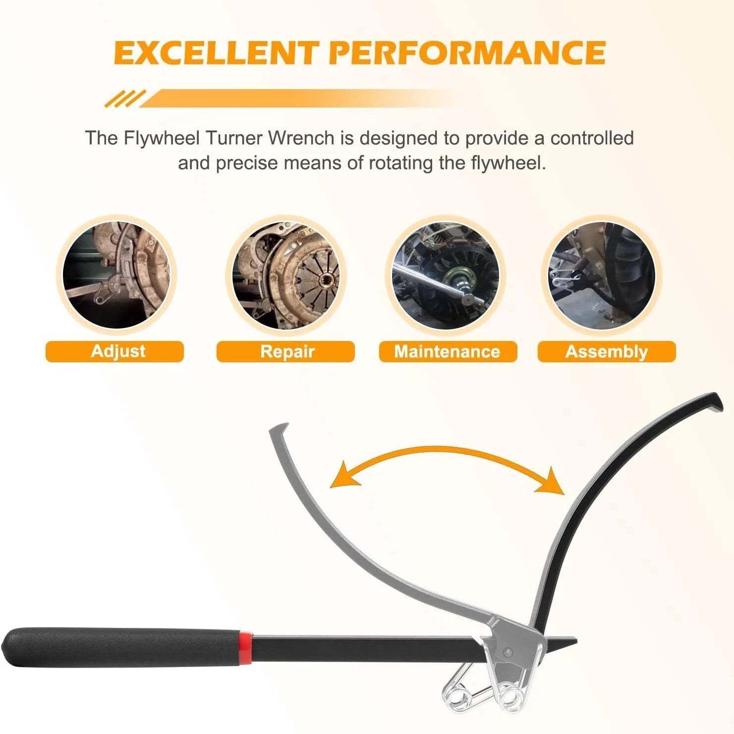 Foldable Flywheel Turning Tool Wrench