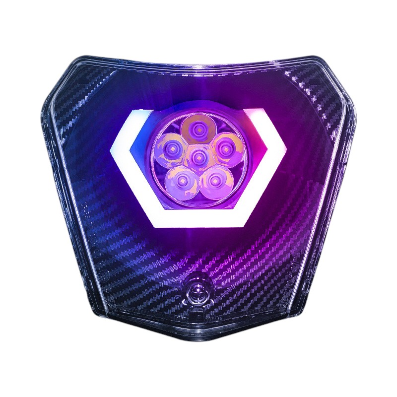 Hexagonal LED Motorcycle Headlight Upgrade Kit for Off-Road Riding