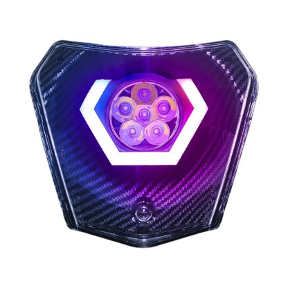 Hexagonal LED Motorcycle Headlight Upgrade Kit for Off-Road Riding