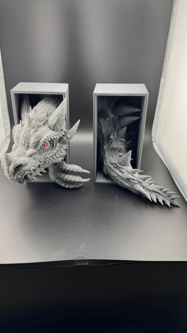 Dragon-shaped bookends, fantasy bookends, gifts for book lovers