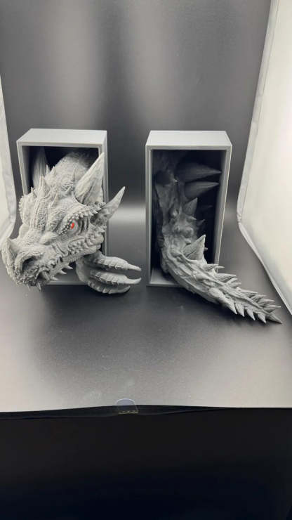 Dragon-shaped bookends, fantasy bookends, gifts for book lovers