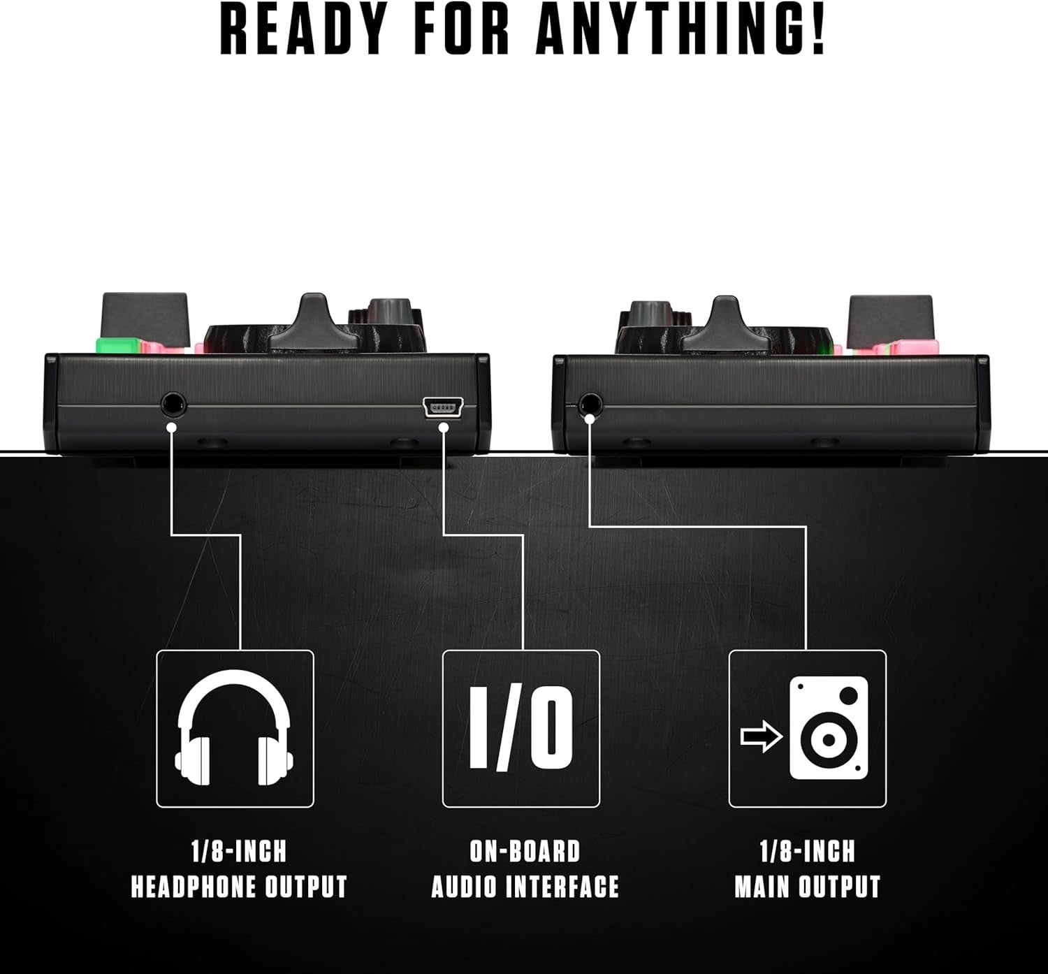 Compact dual-channel DJ controller