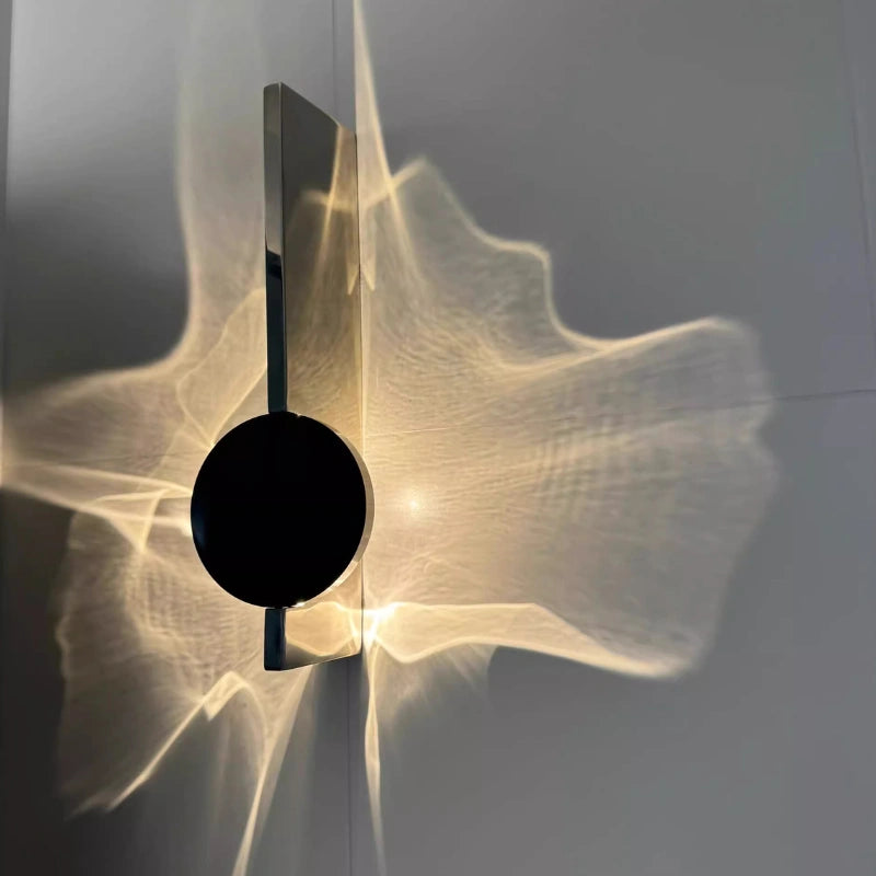 Golden Ripple LED Wall Sconce – Modern Ambient Circle Wall Light