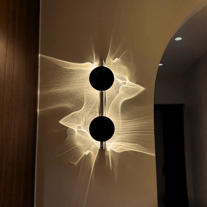 Golden Ripple LED Wall Sconce – Modern Ambient Circle Wall Light