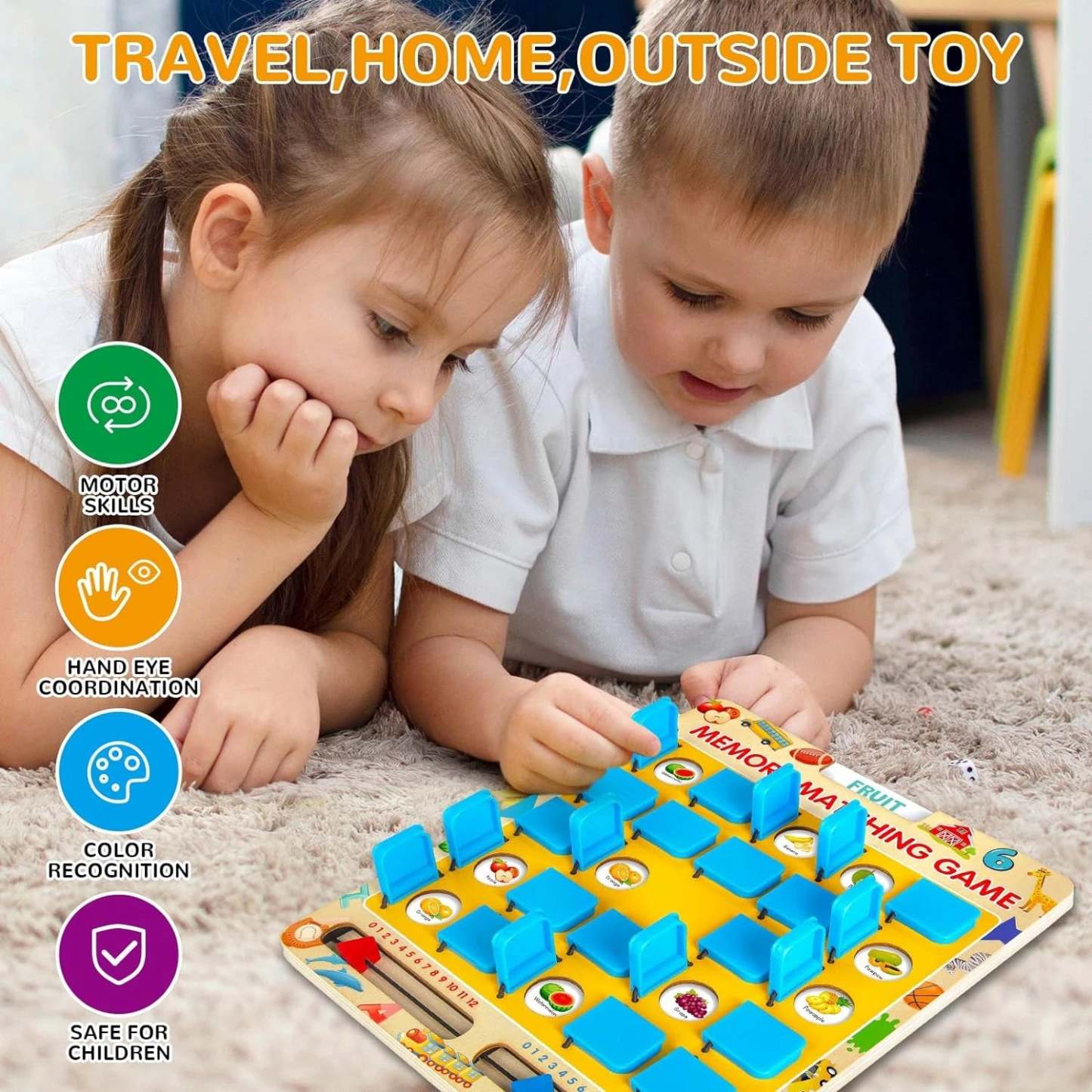 Fun Travel Memory Game – Matching Toy for Kids Aged 3-8