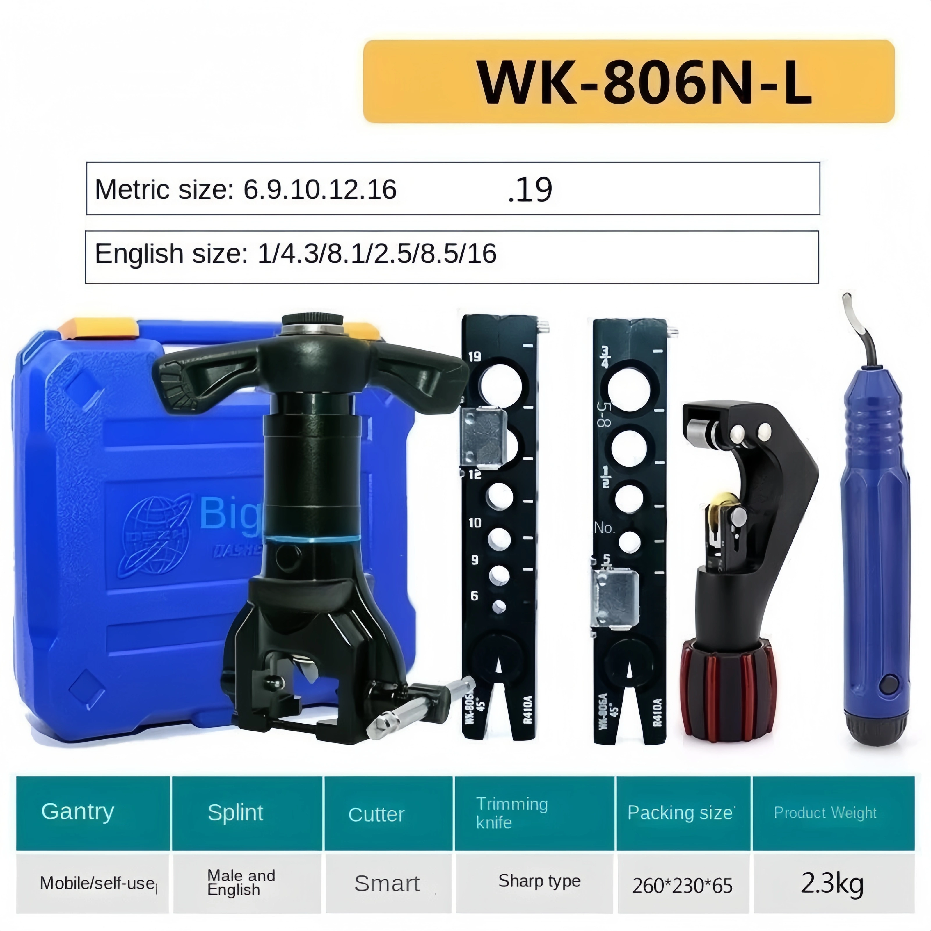 Precision Copper Tube Flaring Tool Kit – Dual Mode HVAC Pipe Flare Solution