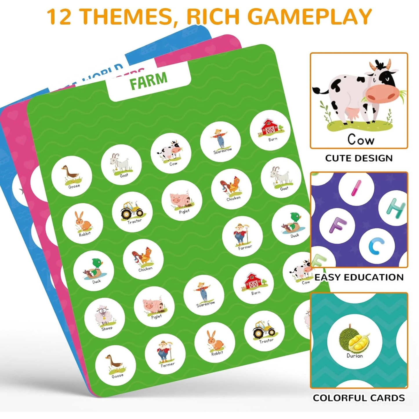 Fun Travel Memory Game – Matching Toy for Kids Aged 3-8