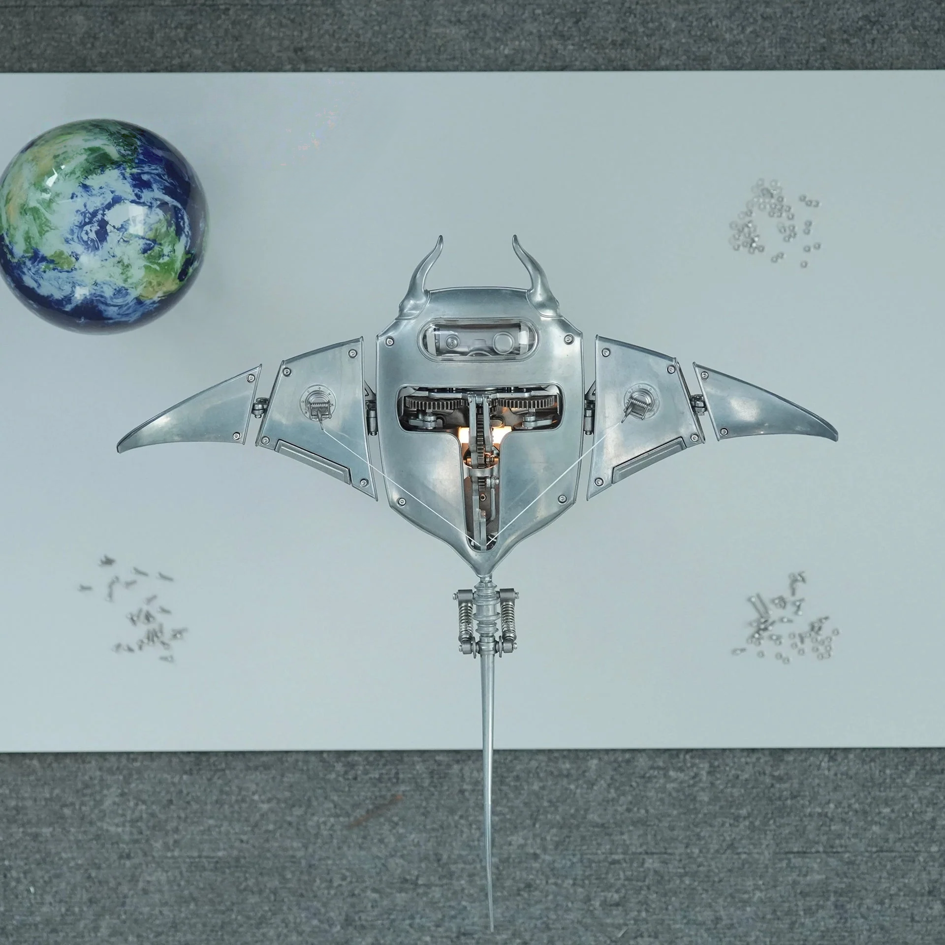Steampunk Metal Manta Ray 3D Puzzle Model Kit