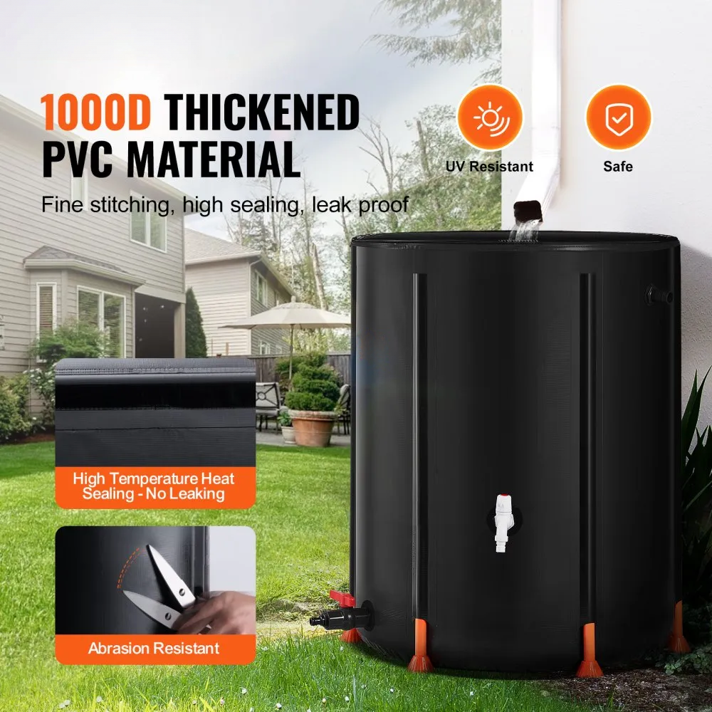 100 Gallon Collapsible Rain Barrel for Garden Water Collection