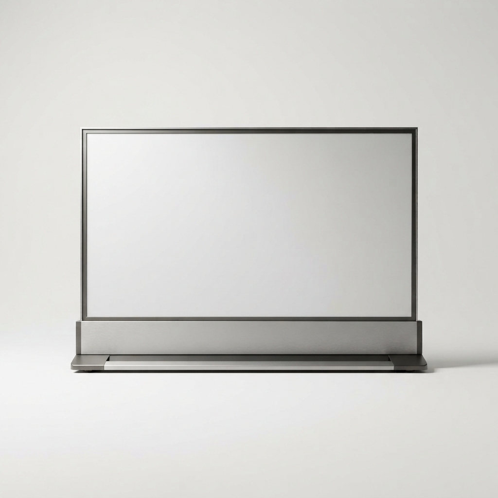 Whitesmoke 120 inch wall projection screen on seamless background