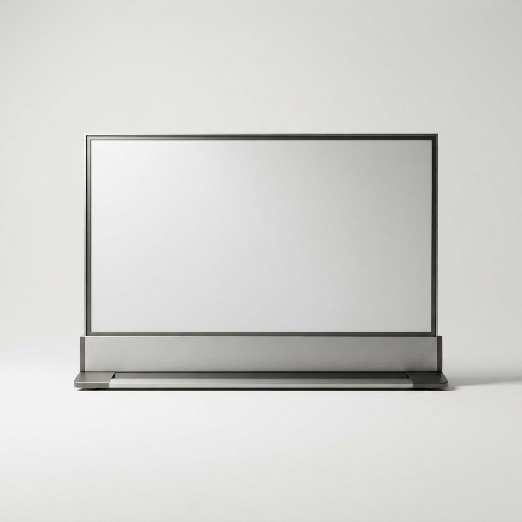 Whitesmoke 120 inch wall projection screen on seamless background