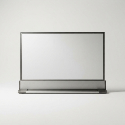 Whitesmoke 120 inch wall projection screen on seamless background