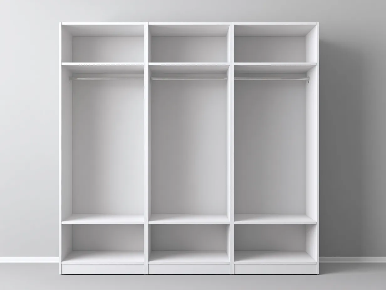 Armadio aperto-Legno ingegnerizzato-240x60x215 cm-bianco-Moderno-Homigohaus