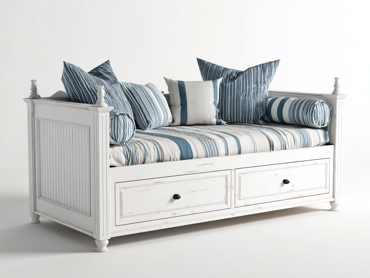 Divano letto-legno-tessuto-198x94x87 cm-bianco-stile classico-Homigohaus