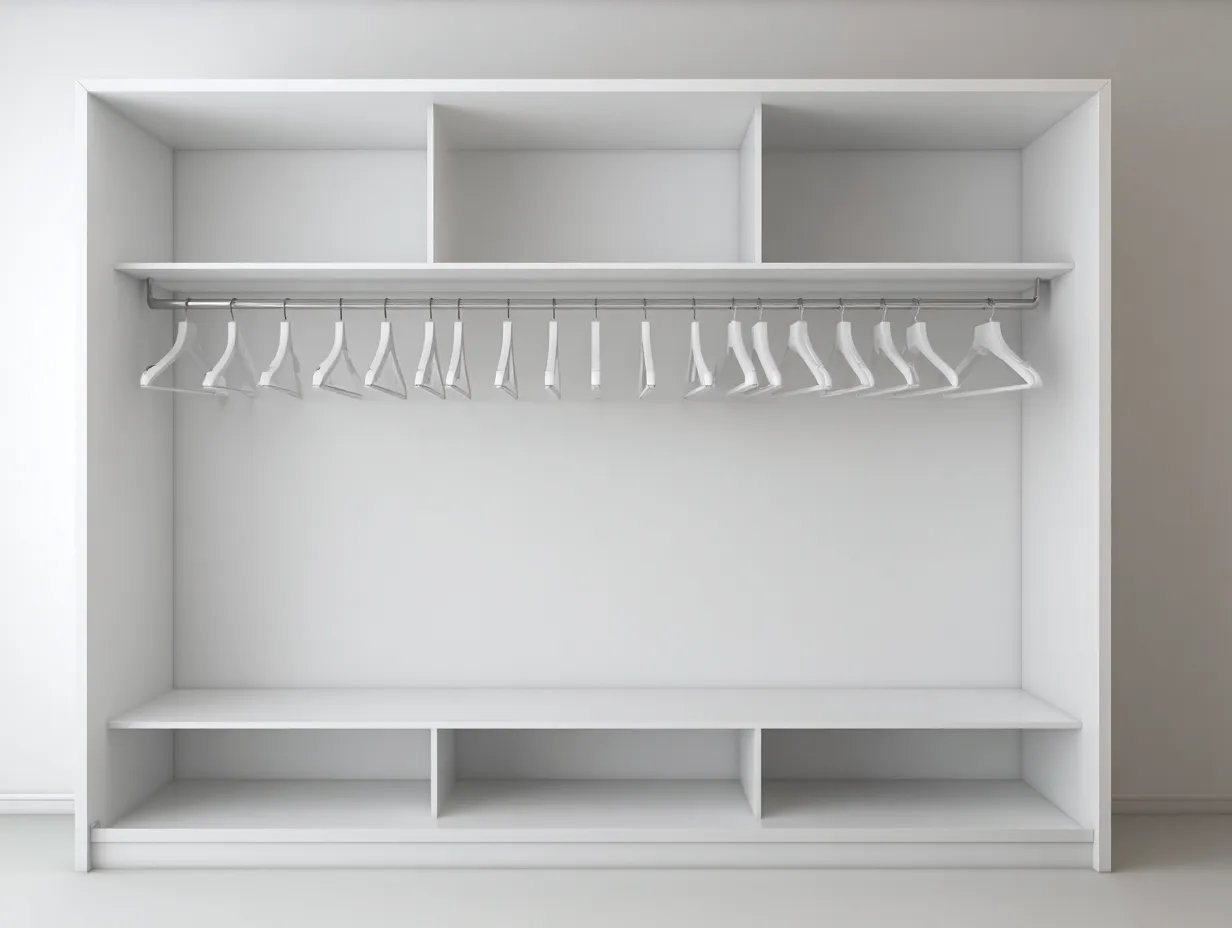 Armadio aperto-Legno ingegnerizzato-220x60x210 cm-bianco-Moderno-Homigohaus