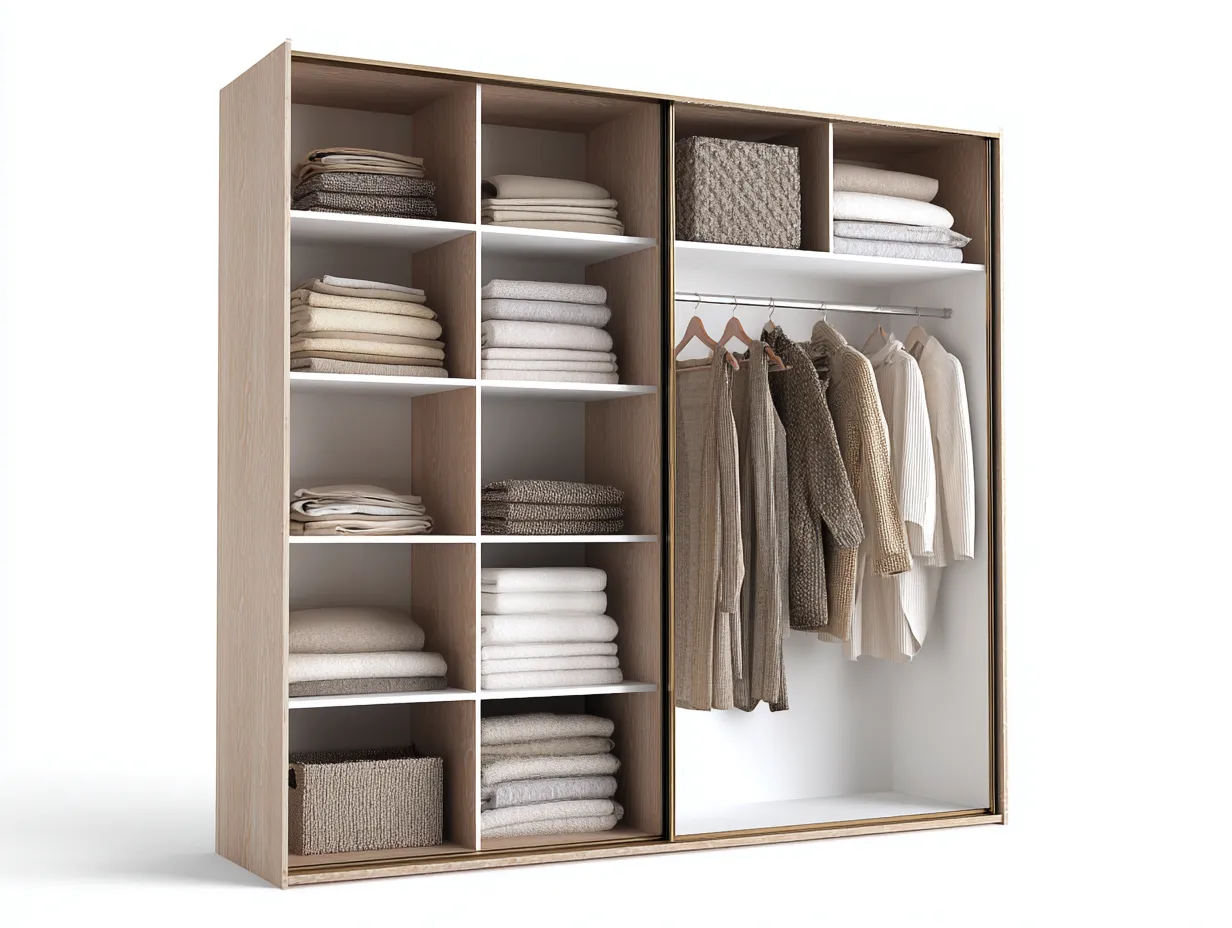 Armadio aperto-Legno ingegnerizzato-200x60x210 cm-rovere chiaro-Moderno-Homigohaus