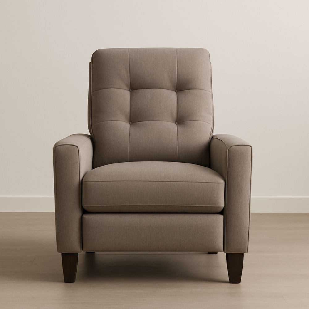 Fauteuil inclinable en tissu taupe
