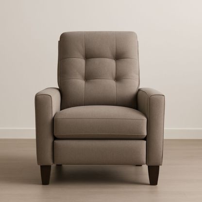 Fauteuil inclinable en tissu taupe
